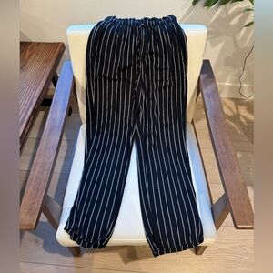 American Eagle navy striped beach pants, size S.